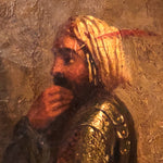 Antique Oil Painting of Arabian Warrior s - Persian Artwork 