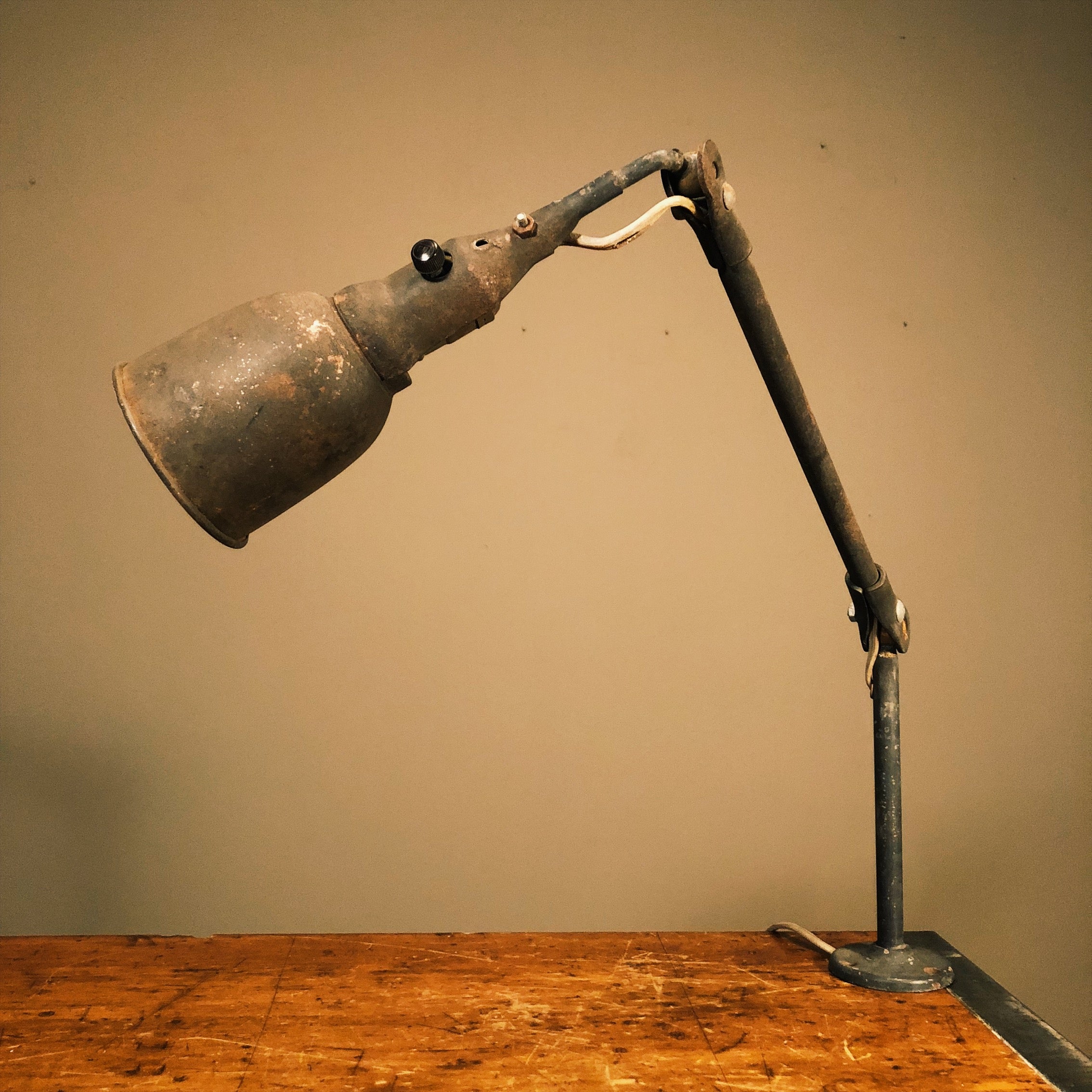 Tall Pose - Vintage Fostoria Localite Industrial Lamp