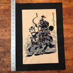 Chinese Ink Painting of Warrior and Horse | Manner of Huang Zhou