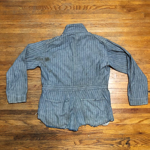 1930s Pella Chore Coat Coveralls - Rare Vintage Denim Workwear - Depression Era Clothing - Talon Zippers - Barn Jacket - Iowa  Reverse