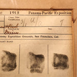 Prison Fingerprint Display from Panama Pacific Exposition | 1915