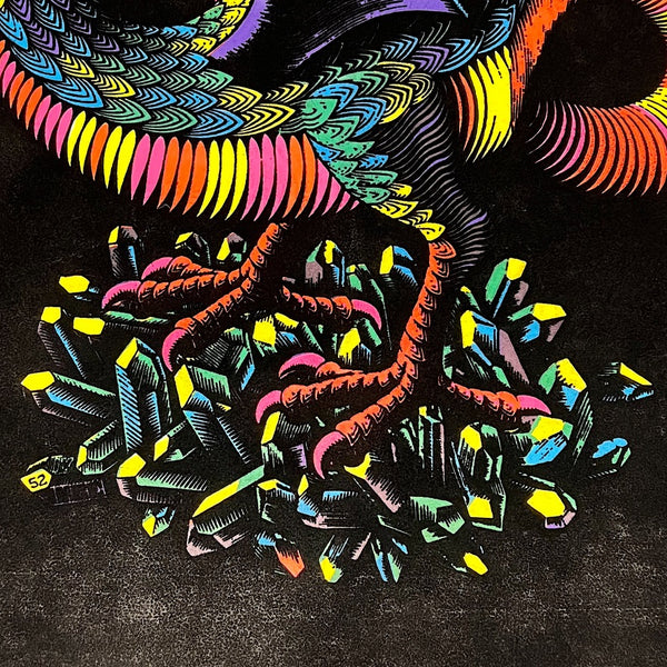 1970s MC Escher Black Light Poster of Dragon – Mad Van Antiques