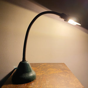 Antique Hubbell Gooseneck Lamp with Rare Metal Base | 1920s