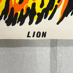 1970s Black Light Poster of Roaring Lion | 1976 Funky Enterprises