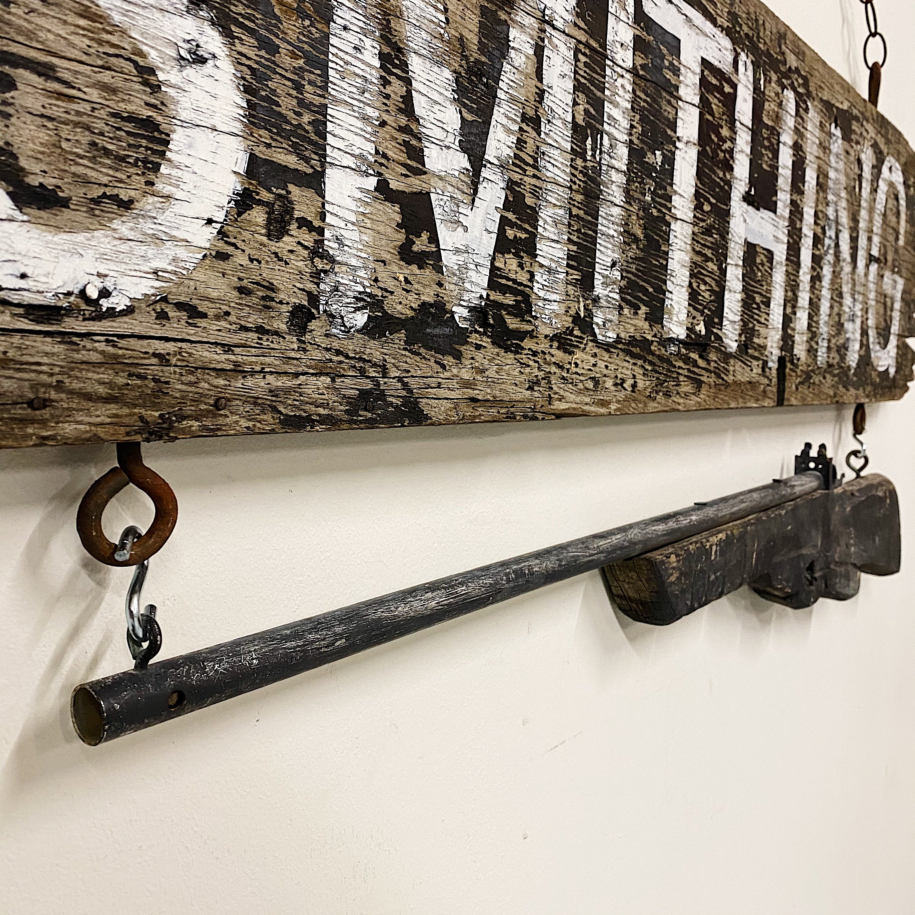 Clinton Rifles Antique Sign Antique Gunsmith Trade Sign with Hand Carved Rifle | 1930s – Mad Van ...
