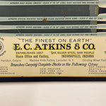 Antique Atkins Files Tin Lithograph Sign | Rare Early 1900s