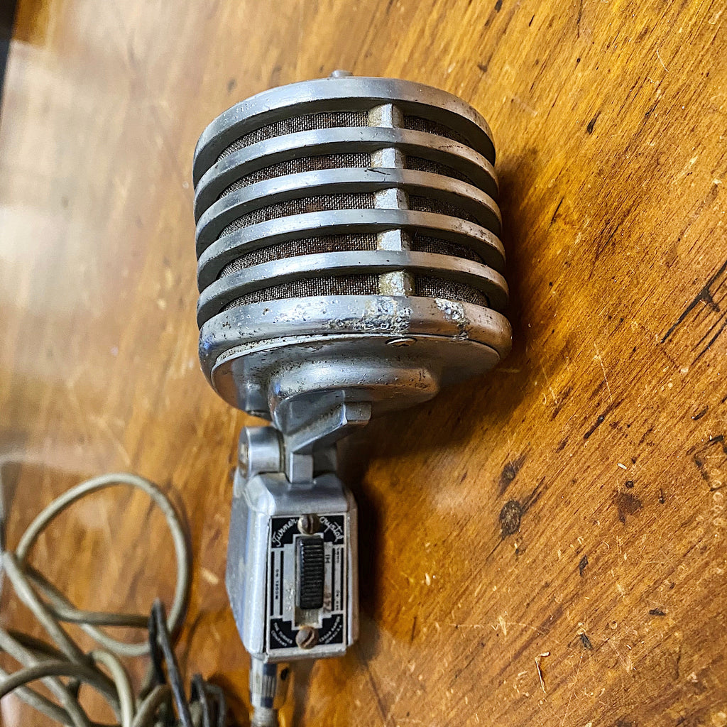 Vintage Turner 34X Crystal Microphone - Rare 1940s Musical Instrument - As Is - Not Tested - Rockabilly Rat Rod Hood Ornament?