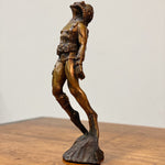 Scuba Diver Bronze Sculpture from 1973 - Signed by Mystery Artist - 14" tall - Rare Nautical Sculptures - Vintage Deep Sea Collectible