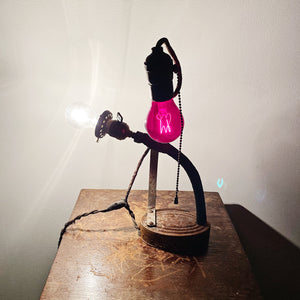 Vintage Shop Task Lamp with Unusual Handmade Design | 1940s