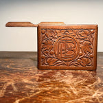 Arts and Crafts Wood Carved Cigarette Holder | Early 1900s