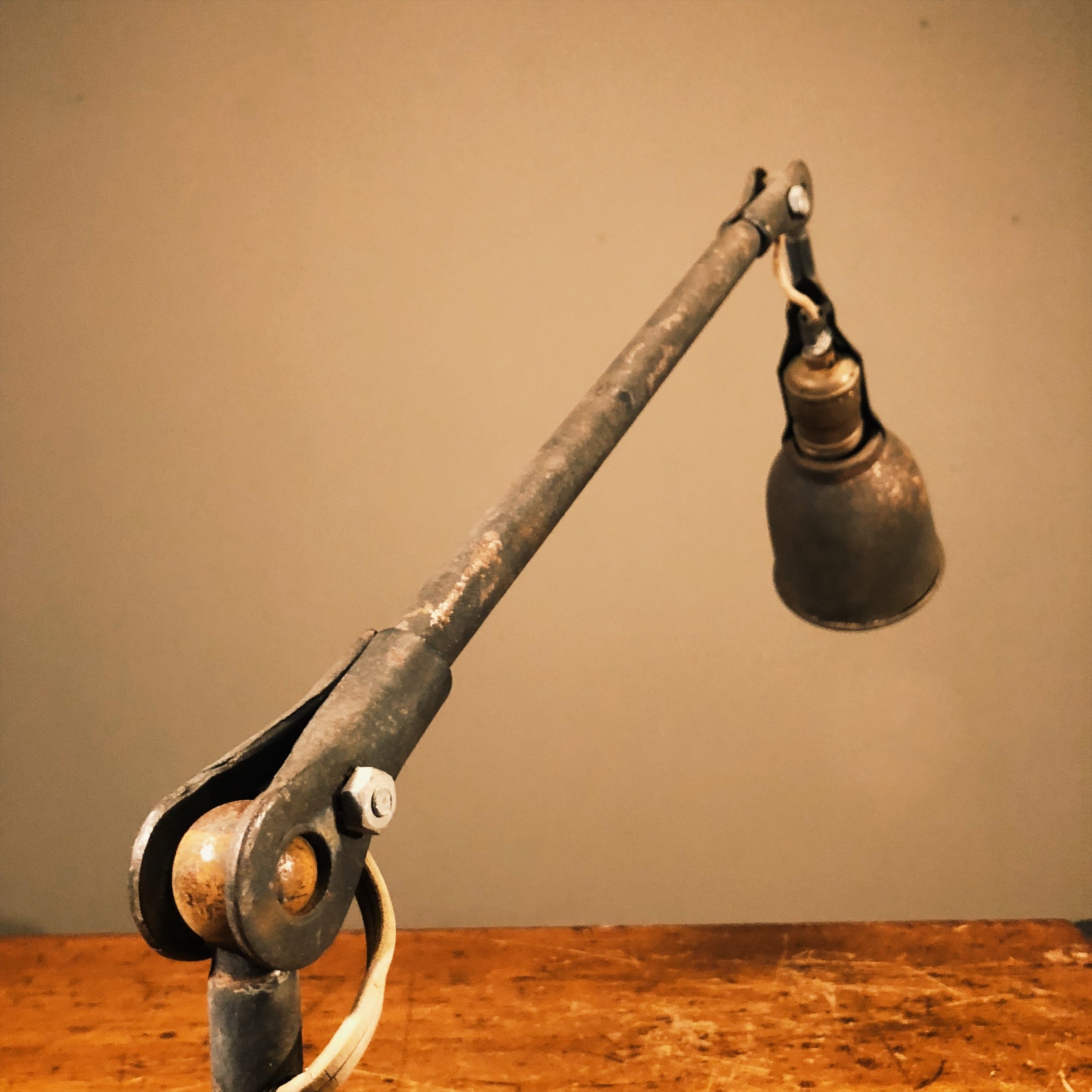 Articulating Pose - Vintage Fostoria Localite Industrial Lamp