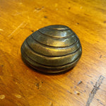 Exterior of Antique Erotic Bronze Clam Shell  - Early 1900s Underground Erotica - Hidden Male and Female  Risque Nude Scene - Hinged Trinket - Rare