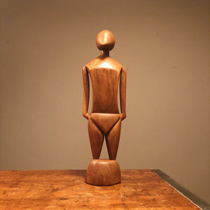 Unusual Mod Wood Sculpture of Human Form from 1950s