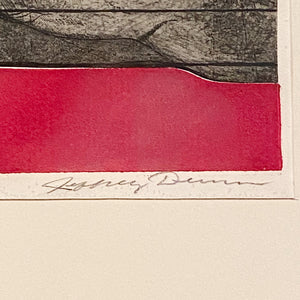Jeffrey Dunn Modern Abstract Etching Titled "Kiss, Foot" | 1970s