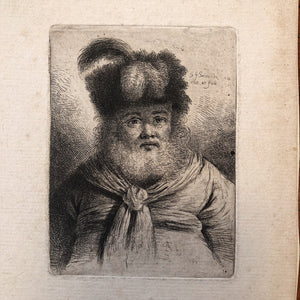 Georg Friedrich Schmidt Etching for Sale 1748 - Bust of an Old Man - No. 111 - In the Style of Rembrandt - Christopher Mendez Provenance