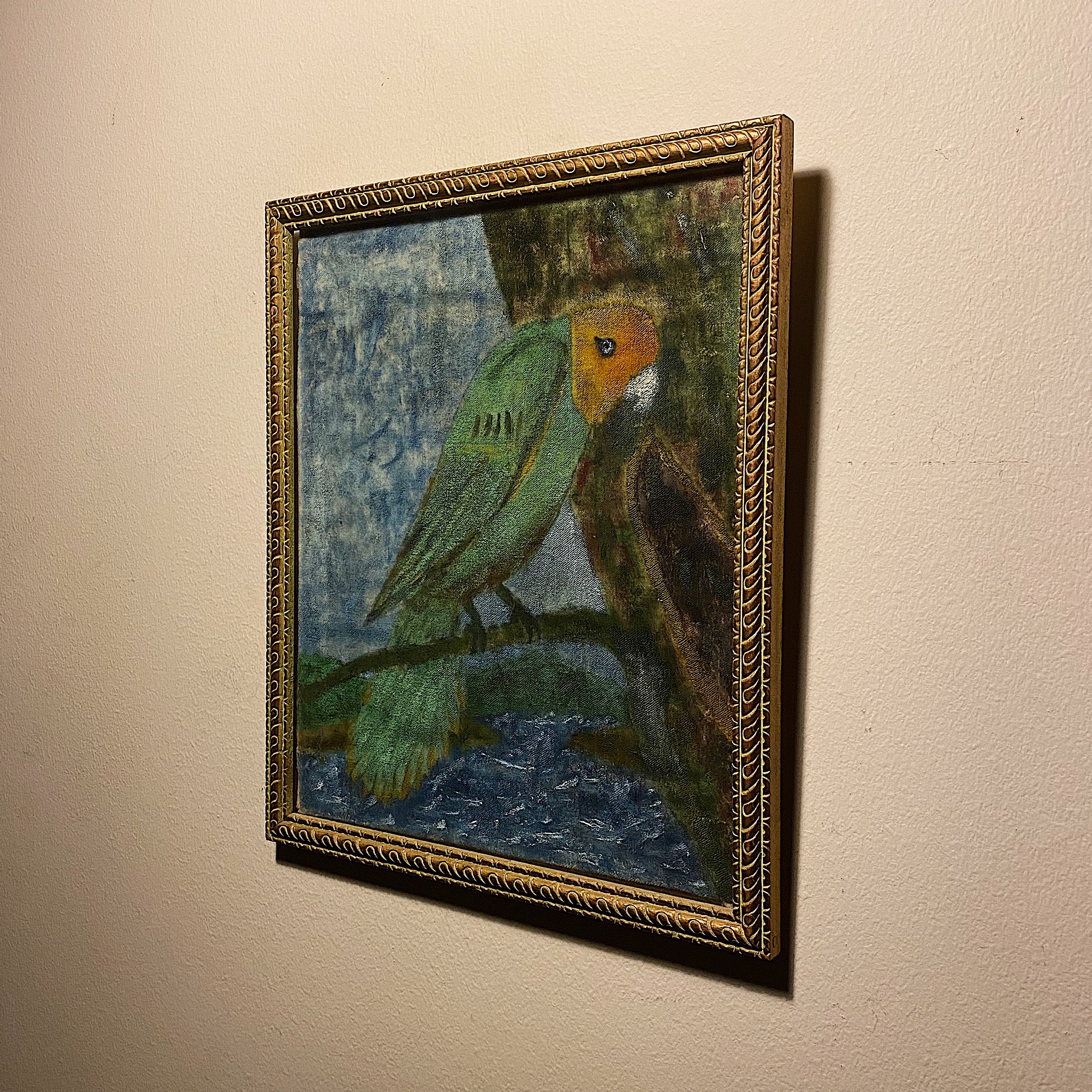 Vintage Painting of Tropical Parrot | John Beauchamp 1950s