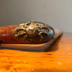 Antique Walking Cane with Rare Nautical Theme  - Folk Art Lobster Crabs - 19th Century Walking Stick - Knotty Wood - Collectible