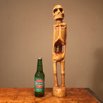 Vintage Skeleton Wood Sculpture from 1960s