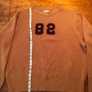 Vintage Varsity Sweater by East-Tenn  -  1960s or 70s - Orlon Acrylic - XXL?  Gold