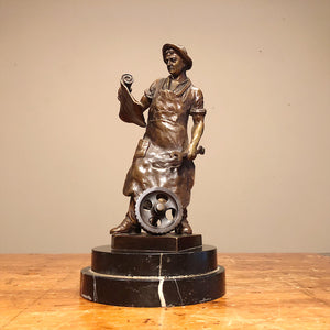 Julius Schmidt-Feller Bronze Sculpture of Blacksmith from early 1900s