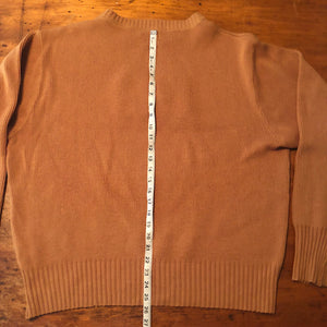 Vintage Varsity Sweater by East-Tenn  -  1960s or 70s - Orlon Acrylic  XXL? -Gold pullover