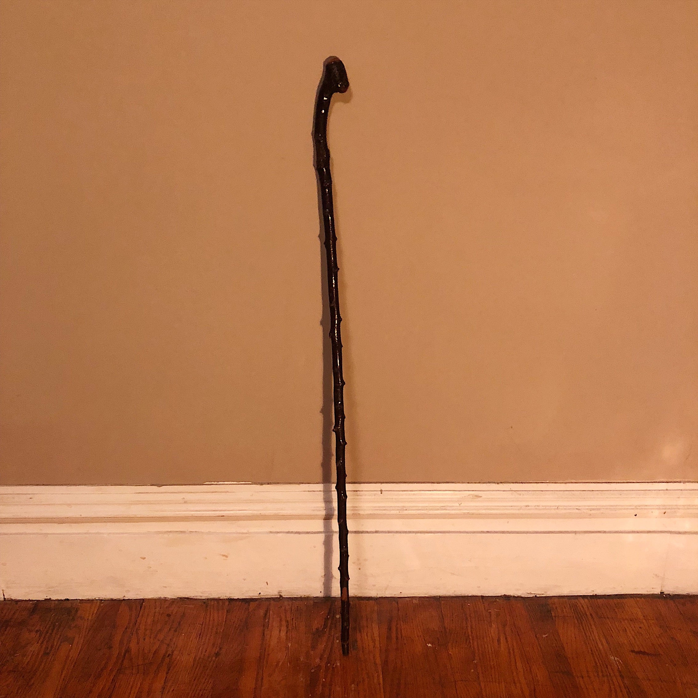 Vintage Blackthorn Shillelagh Walking Stick - Shamrock Maker's Mark 