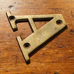 Antique Brass Letter "A" with Unusual Font |  Early 1900s