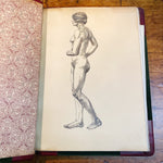 Nude from Antique Art Portfolio of Nudes by Geneste Marie Anderson - 1920s - Minnesota Artist - Deluxe Expando Posting Binder - Antique Drawings