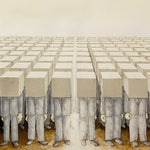 1980s Surreal Painting of Blockhead Suits | Apple Computer