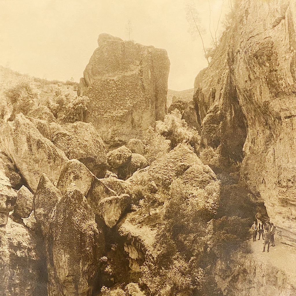 Large Antique Photograph Print of The Pinnacles California from 1927 - Rare Landscape Photography - 20 x 16 - Unusual Early Mountain Photo