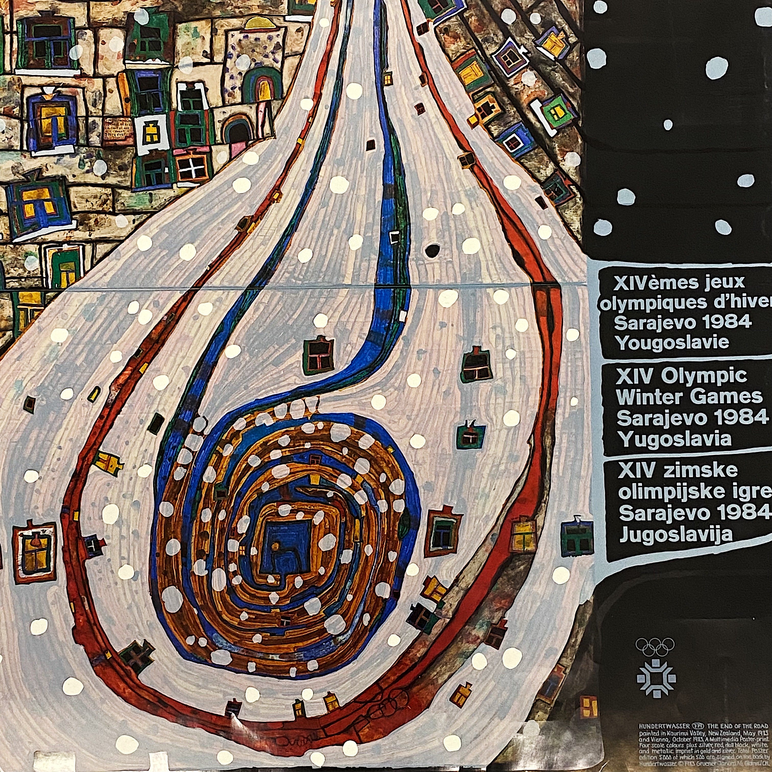 Friedensreich Hundertwasser Poster for 1984 Olympics