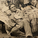 Antique Tintype of Bohemian Troupe Lounging | 1880s