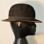 Rare Antique Bellemont Bowler Hat - Early 1900s Gangster Hats - Rare Old World Black Headwear - Peaky Blinders - Tom Hardy - Cool Patina
