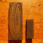 Rare Antique Model T Tire Letterpress Printing Block - Early 1900s - Gas and Oil Collectible  - 1910s - Rare Petroliana - Man Cave - Set of 2