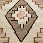 Antique Navajo Rug with Red Crosses and Geometric Design | 1920s