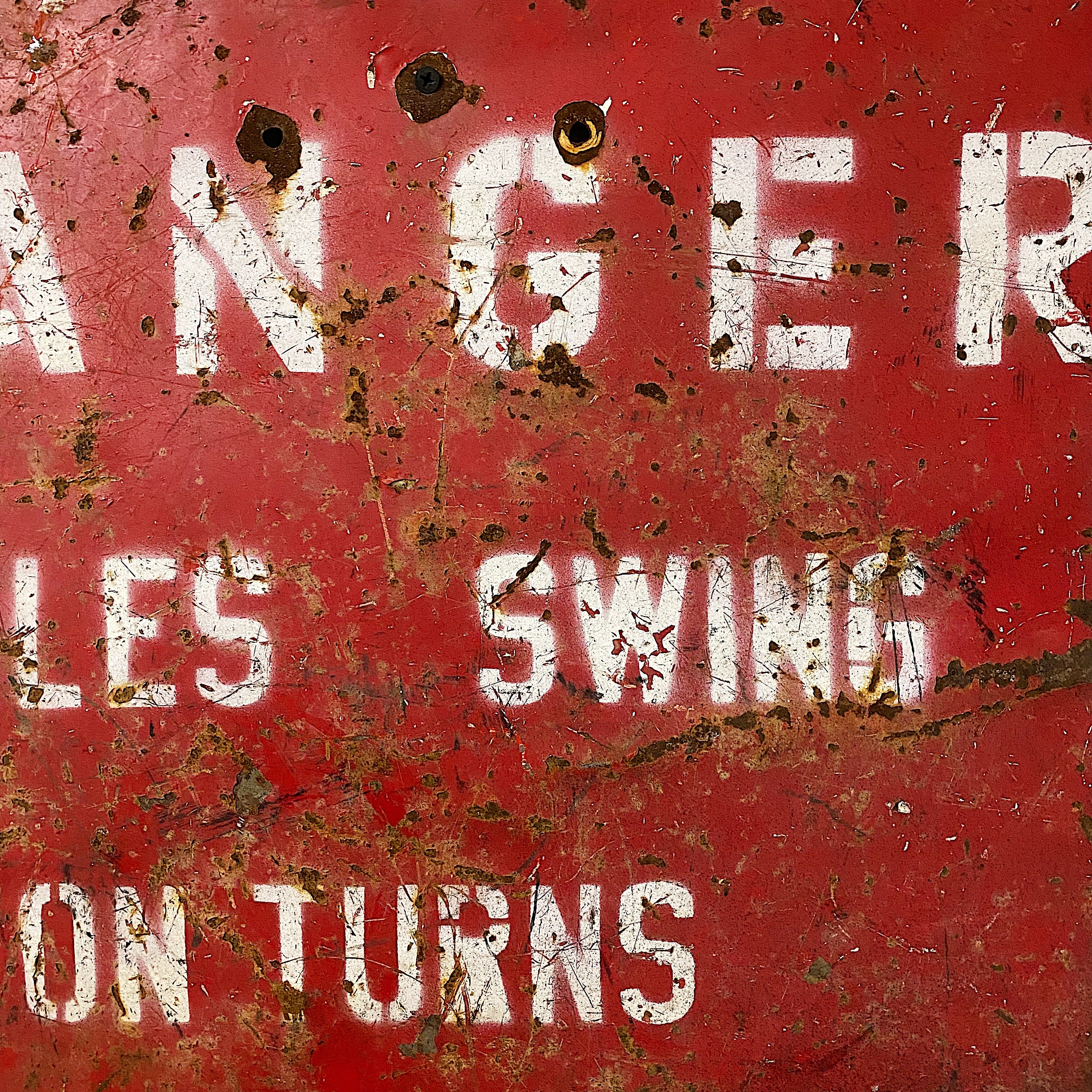 Vintage Danger Metal Sign from 1950s | Chicago History
