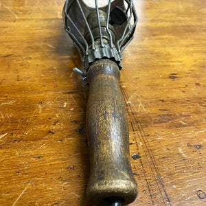 Antique Trouble Light with Wooden Handle | Early 1900s