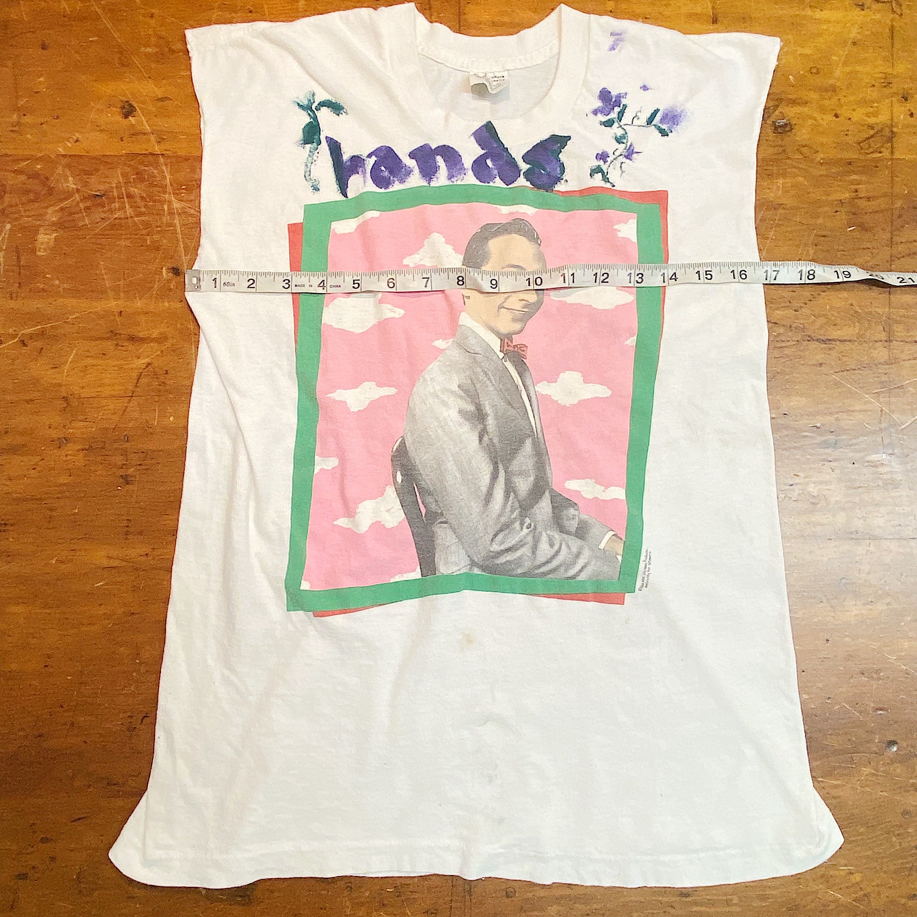 1980s Peewee Herman T-Shirt with Hand Painting "Hands" | DeSantis