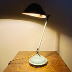 Faries Articulating Lamp with Light Blue Base | Early 1900s