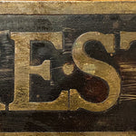 Antique Rest Room Sign with Patina | Early 1900s Hotel