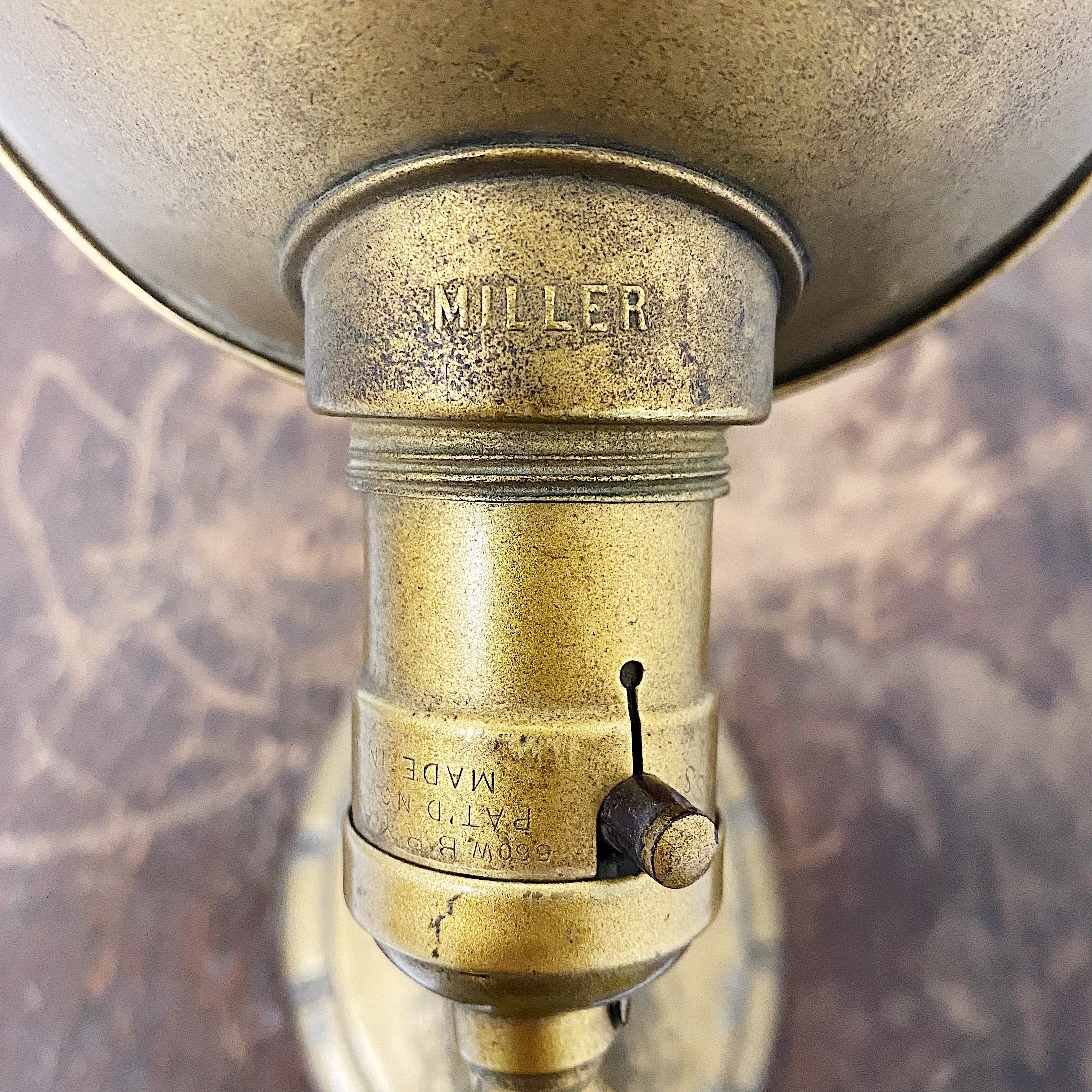 Antique Miller Handel Lamp with Knuckle Adjuster | Early 1900s