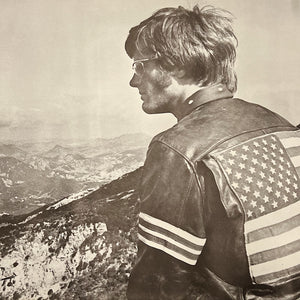 1970s Easy Rider Poster of Peter Fonda on Motorcycle - Vintage Counter Culture Posters - Motorcycle Culture