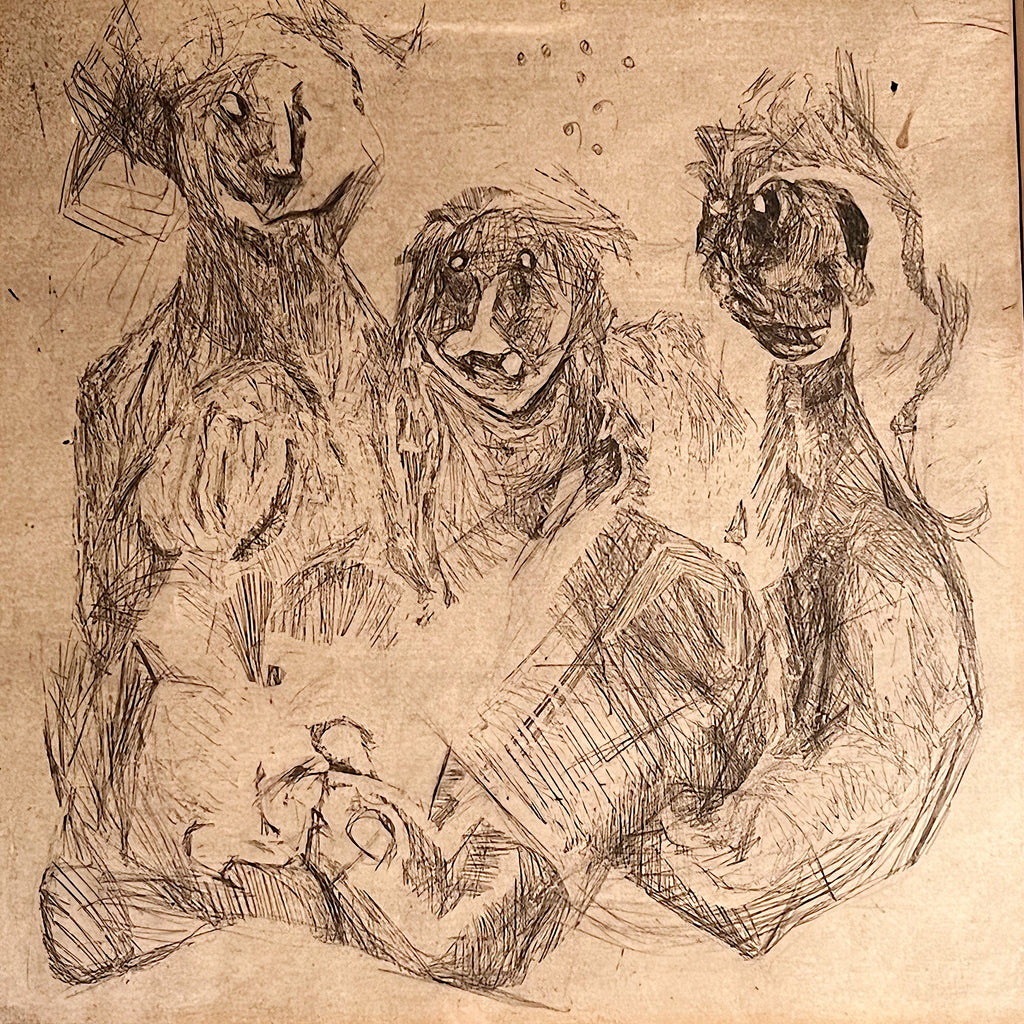 1950s Etching Of Grotesque Angry Group of People | Rare Unusual – Mad ...