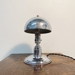 1940s Chrome Mushroom Lamp with Stacked Level Design