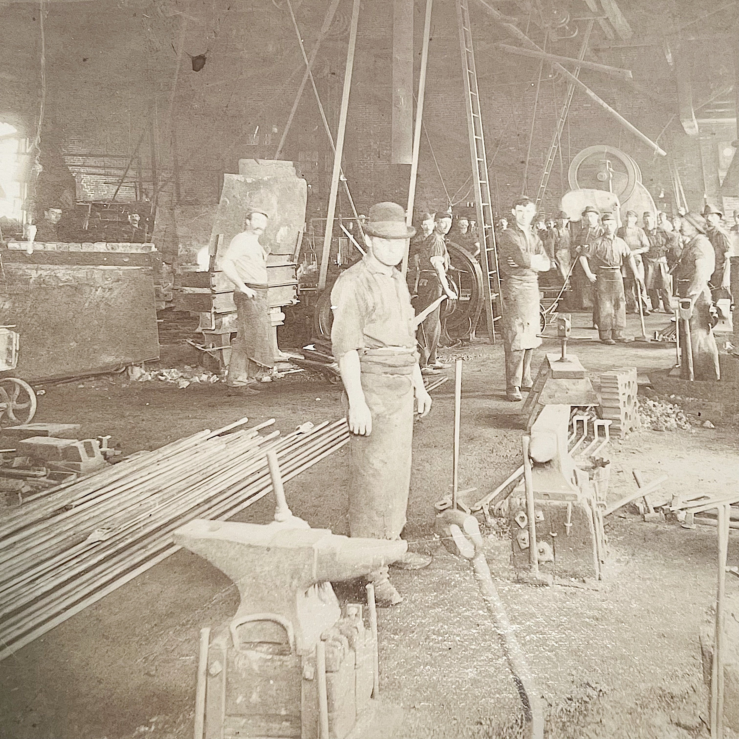 Antique Photograph of Blacksmith Workshop | Early 1900s