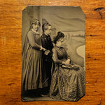 Rare Antique Tintype of Women Striking an Unusual Pose