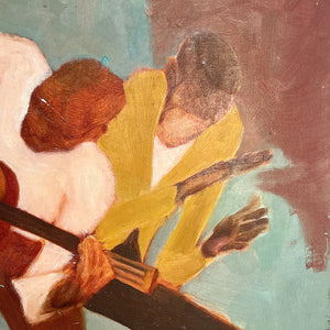 1930s Harlem Renaissance Painting of Musician and Dancer | WPA Era