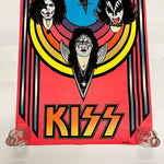 1970s Kiss Black Light Poster with Early Velvet Flocking