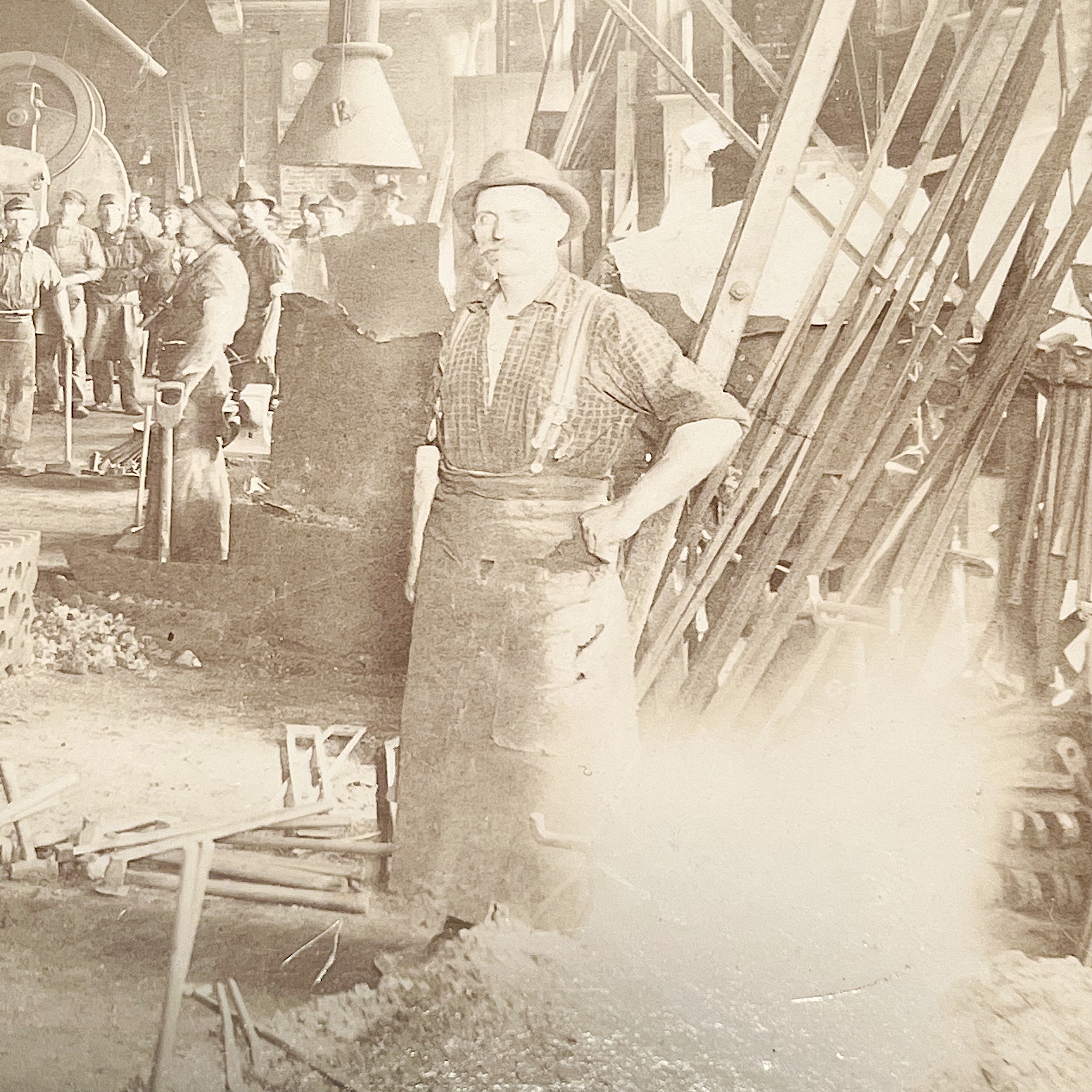 Antique Photograph of Blacksmith Workshop | Early 1900s