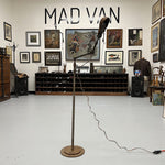 Rare Vintage Industrial Articulating Floor Lamp from Machinist Shop Rare Decor 1940s